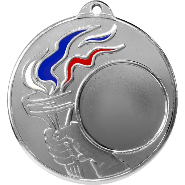 Медаль №195 (Диаметр 50 мм, металл, цвет серебро. Место для вставок: лицевая диаметр 25 мм, обратная сторона диаметр 45 мм)