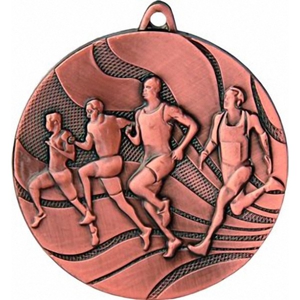 Медаль №84 (Легкая атлетика, диаметр 50 мм, металл, цвет бронза. Место для вставок: обратная сторона диаметр 45 мм)