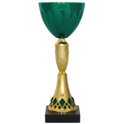 Кубок №4114 (Высота 24 см, цвет золото-зелёный, размер таблички 60x15 мм)