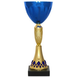 Кубок №4166 (Высота 25 см, цвет золото-синий, размер таблички 70x15 мм)