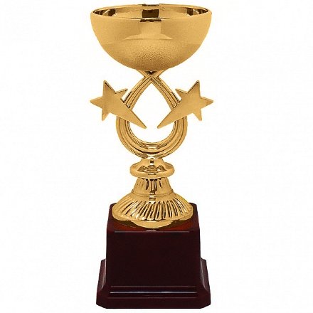 Кубок №414 (Звезда, высота 18 см, цвет золото, размер таблички 45x30 мм)