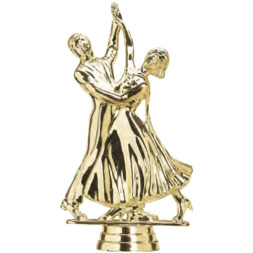 Фигурка №935 (Танцы, Парные, высота 14 см, цвет золото, пластик)