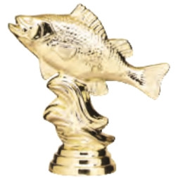 Фигурка №938 (Рыба, высота 8 см, цвет золото, пластик)