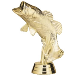 Фигурка №939 (Рыба, высота 10 см, цвет золото, пластик)