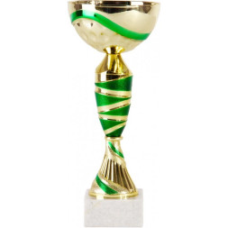 Кубок №2129 (Высота 29 см, цвет золото-зелёный, размер таблички 65x20 мм)