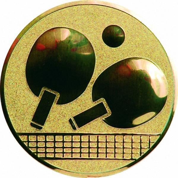 Эмблема D2-A46/G теннис настольный (D-50 мм)