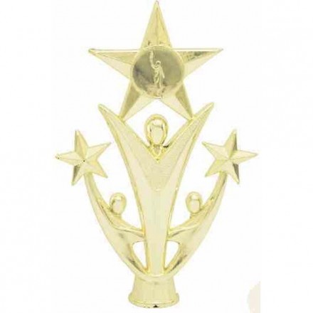 Фигурка №980 (Звезда, высота 14 см, цвет золото, пластик)