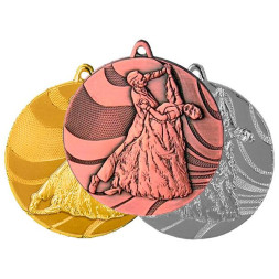 Комплект медалей №109 (Танцы, диаметр 50 мм, металл, золото, серебро, бронза. Место для вставок: обратная сторона диаметр 45 мм)