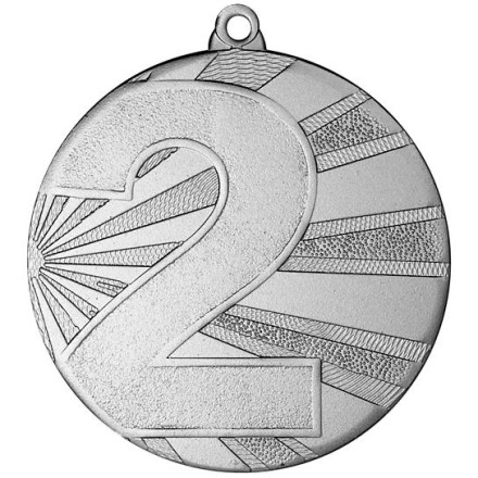 Медаль №2340 (2 место, диаметр 70 мм, металл, цвет серебро)