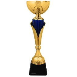 Кубок №370 (Высота 37 см, цвет золото-синий, размер таблички 65x35 мм)