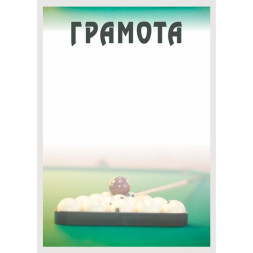 Грамота №22 (Бильярд)