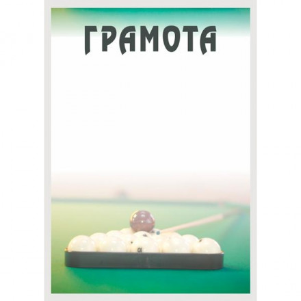 Грамота №22 (Бильярд)
