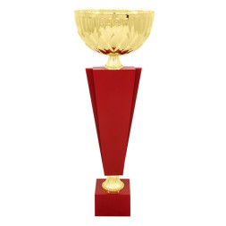 Кубок №3588 (Высота 38 см, цвет золото-красный, размер таблички 55x30 мм)