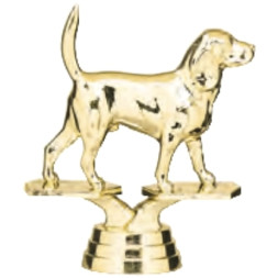 Фигурка №959 (Собаководство, высота 9 см, цвет золото, пластик)