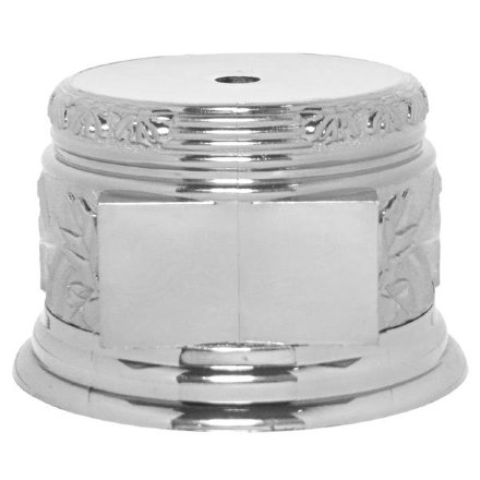Цоколь BS 002/S D (пластик серебро, D-100 мм, Н-80 мм)