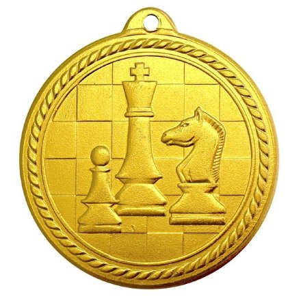 Медаль MZ 80-50/G шахматы (D-50 мм, s-2 мм)