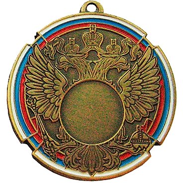 Медаль №206 (Диаметр 70 мм, металл, цвет бронза. Место для вставок: лицевая диаметр 25 мм, обратная сторона диаметр 50х25мм)