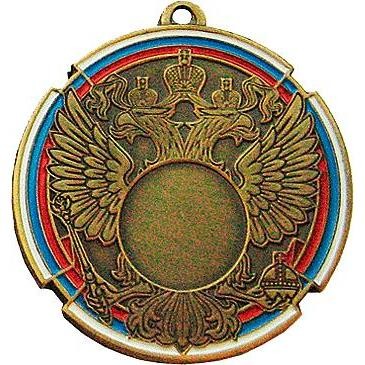 Медаль №206 (Диаметр 70 мм, металл, цвет бронза. Место для вставок: лицевая диаметр 25 мм, обратная сторона диаметр 50х25мм)