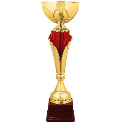 Кубок №330 (Высота 37 см, цвет золото-красный, размер таблички 65x35 мм)