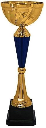 Кубок №297 (Высота 35 см, цвет золото-синий, размер таблички 55x35 мм)