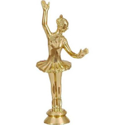 Фигурка №545 (Танцы, Женщины, высота 14 см, цвет золото, пластик)