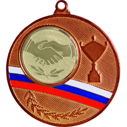 Медаль №124 (Диаметр 50 мм, металл, цвет бронза. Место для вставок: лицевая диаметр 25 мм, обратная сторона диаметр 46 мм)
