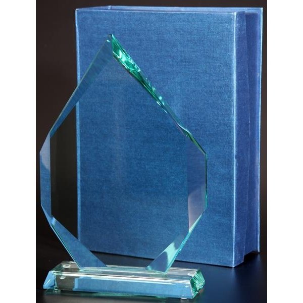 Награда стеклянная (сувенир) G018/FP 270х175х19 в комплекте коробка