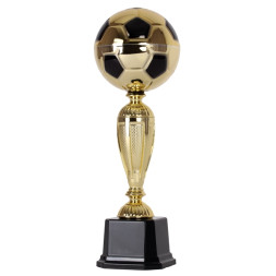 Кубок №53 (Футбол, высота 38 см, цвет золото-чёрный, размер таблички 45x40 мм)