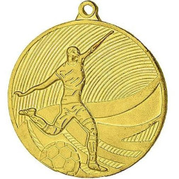 Медаль №112 (Футбол, диаметр 50 мм, металл, цвет золото. Место для вставок: обратная сторона диаметр 46 мм)