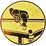Жетон №77 (Бильярд, диаметр 50 мм, цвет золото)