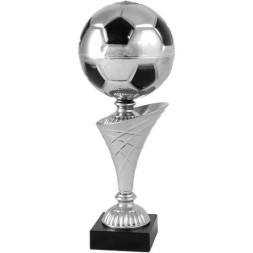 Кубок №149 (Футбол, высота 28 см, цвет серебро-чёрный, размер таблички 65x25 мм)