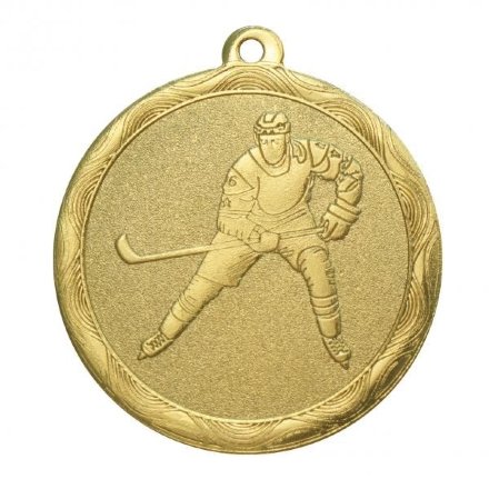 Медаль MZ 74-50/G (MZ 14-50/G) хоккей (D-50 мм, s-2,5 мм)