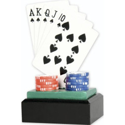 Фигурка №181 (Азартные игры, высота 15 см, искусственный камень, размер таблички 85x20 мм)