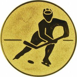 Жетон №75 (Хоккей, диаметр 50 мм, цвет золото)