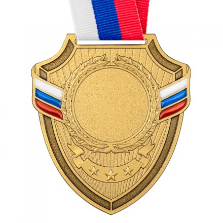 Медаль MZP 557-65/GM (56х65мм, D-25мм, s-2мм) сталь