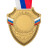 Медаль MZP 557-65/GM (56х65мм, D-25мм, s-2мм) сталь