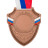 Медаль MZP 557-65/ВM (56х65мм, D-25мм, s-2мм) сталь