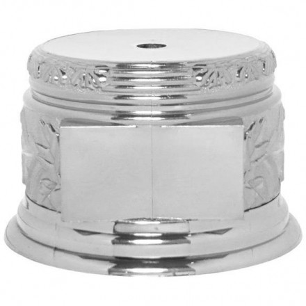 Цоколь BS 002/S C (пластик серебро, D-120 мм, Н-100 мм)