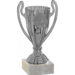 Кубок №2820 (Футбол, высота 13 см, цвет серебро, размер таблички 45x15 мм)