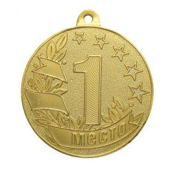 Медаль №1279 (1 место, диаметр 50 мм, металл, цвет золото. Место для вставок: обратная сторона диаметр 45 мм)