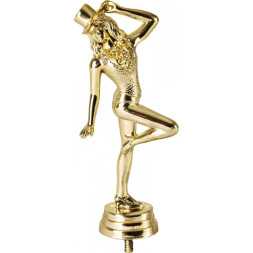 Фигурка №1100 (Танцы, Женщины, высота 14 см, цвет золото, пластик)