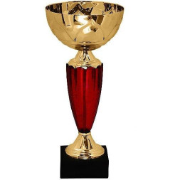 Кубок №421 (Высота 20 см, цвет золото-красный, размер таблички 45x25 мм)