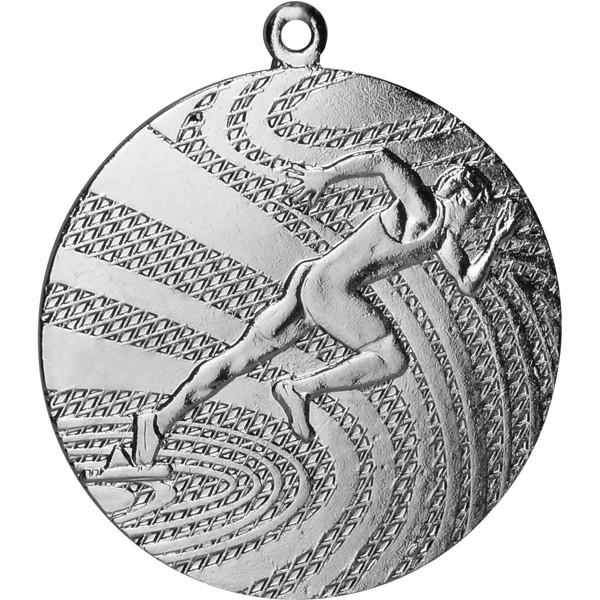 Медаль №92 (Легкая атлетика, диаметр 40 мм, металл, цвет серебро. Место для вставок: обратная сторона диаметр 35 мм)