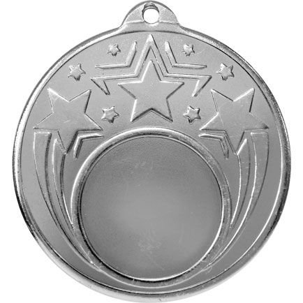 Медаль №190 (Диаметр 50 мм, металл, цвет серебро. Место для вставок: лицевая диаметр 25 мм, обратная сторона диаметр 45 мм)