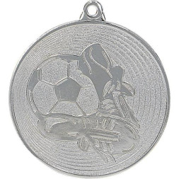 Медаль №170 (Футбол, диаметр 50 мм, металл, цвет серебро. Место для вставок: обратная сторона диаметр 45 мм)