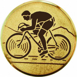 Жетон №25 (Велогонки, диаметр 50 мм, цвет золото)