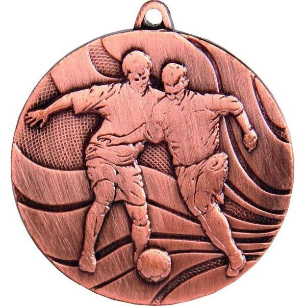 Медаль №129 (Футбол, диаметр 50 мм, металл, цвет бронза. Место для вставок: обратная сторона диаметр 45 мм)