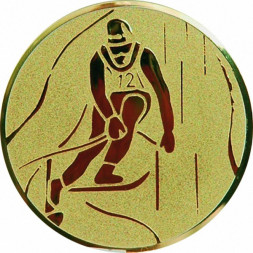Жетон №33 (Лыжный спорт, диаметр 50 мм, цвет золото)
