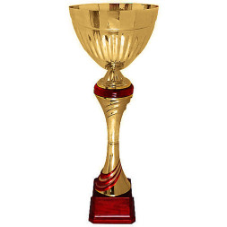 Кубок №302 (Высота 31 см, цвет золото-красный, размер таблички 55x35 мм)