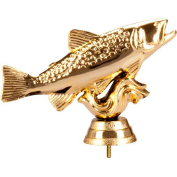 Фигурка №22 (Рыба, высота 6 см, цвет золото, пластик)